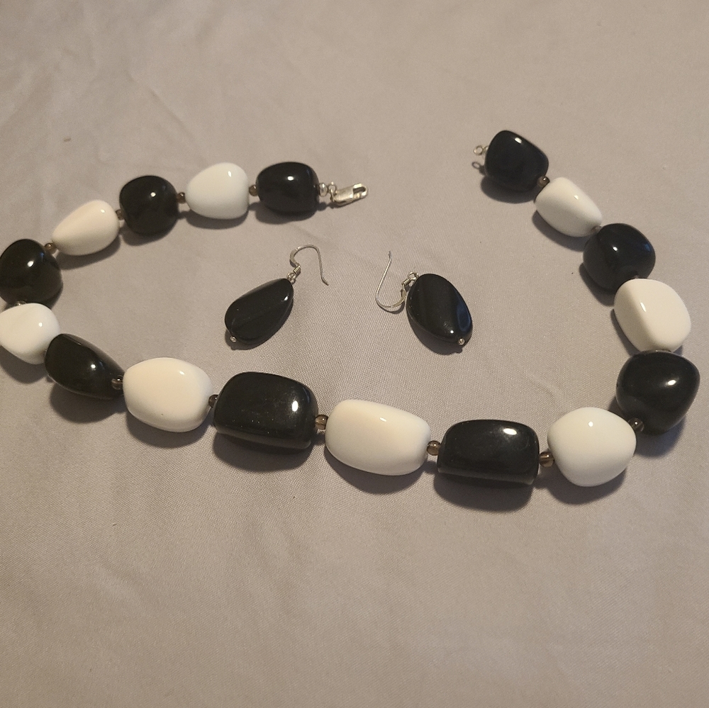 necklace and earrings